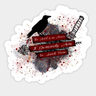 Six of Crows- Arrow Heart Sticker